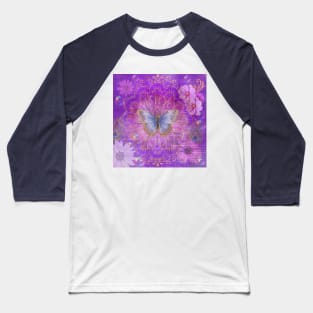 Butterfly Bubble Dream Purple Mist Baseball T-Shirt